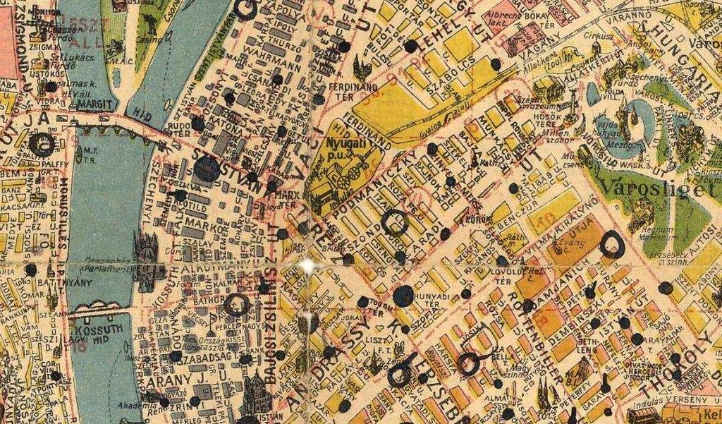 Soits Györgyné által kiadott Budapest közlekedési térképe (14.