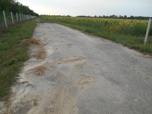 8 U11 - Út- és vasúthálózat Burkolt utak (a burkolat általában aszfalt, beton vagy kőzúzalék). Természetessége 1-es. A beruházási helyszín szilárdburkolatú mellékúton közelíthető meg.