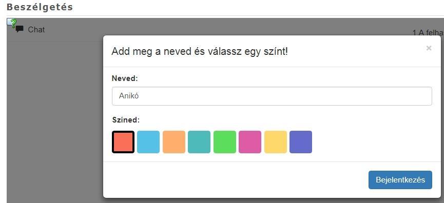 Ehhez meg kell adniuk a keresztnevüket és választaniuk kell egy színt, hogy könnyebben