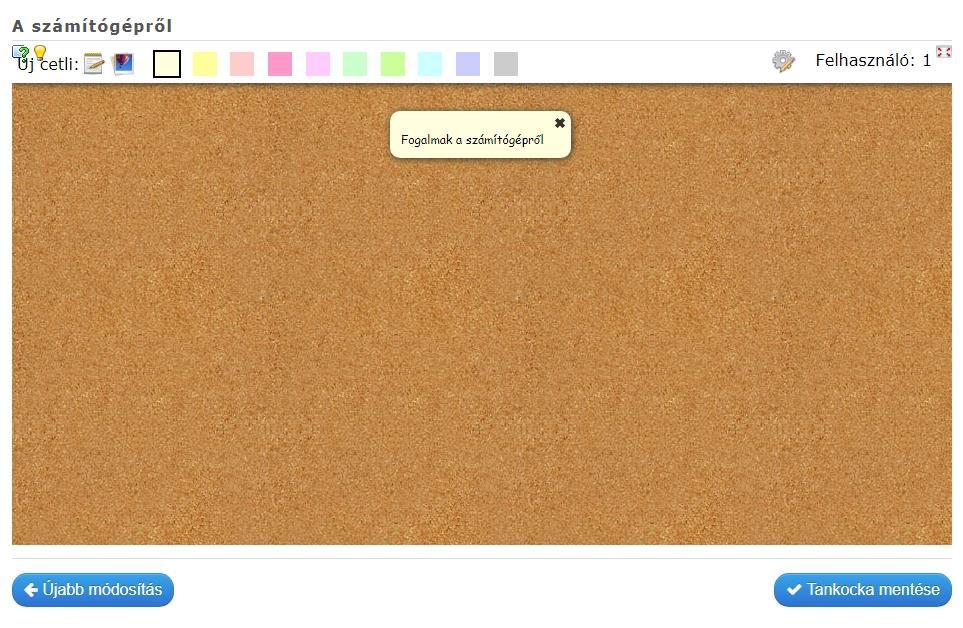 Mint a tankocka létrehozója feltettem egy cetlit, mely tulajdonképpen az Üzenőfal