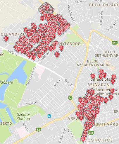 Referencia projekt kecskeméti vezeték nélküli okos kiolvasó rendszer Adatok: - 594 + 73 db