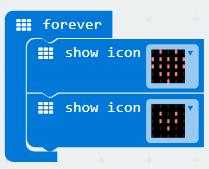 Vannak olyan blokkok, amelyek a program főbb vezérlő szerkezeteit jelentik. Ilyen például az on start (indításkor), a forever (állandóan), vagy az on button A pressed (amikor a(z) A gomb lenyomva).