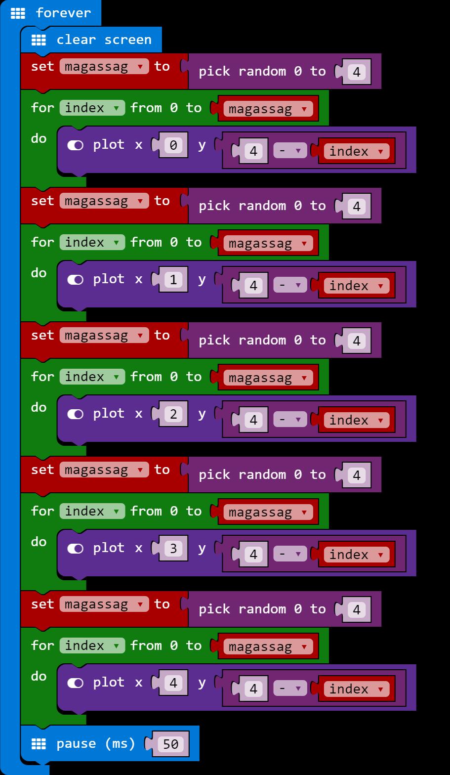 Mutassuk be, hogy hogyan hozhatunk létre új változót (Variables kategória, Make a variable).