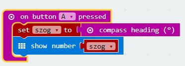 5. Iránytű használata A tanár által elkészítendő/bemutatandó mintaprojekt https://makecode.micro:bit.org/_l6utq339pt8k A micro:bit egy iránytűt is tartalmaz.