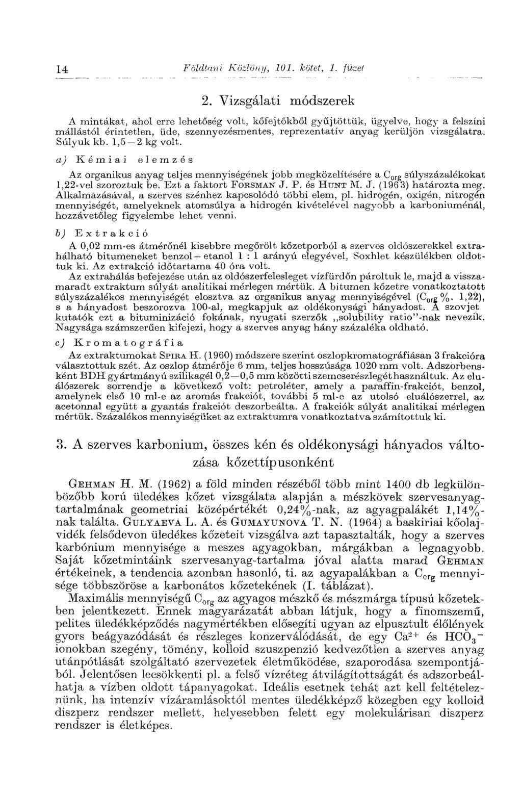 14 Földtani Közlöny, 101. kötet, 1. füzet 2.