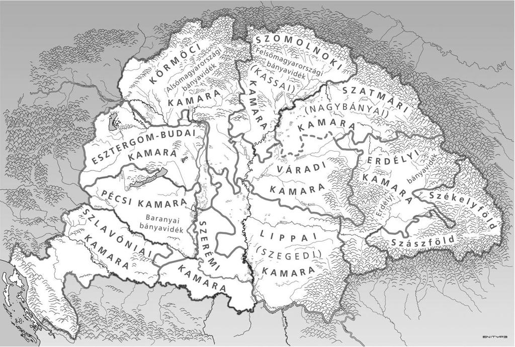 Pénzverőkamarák a 14. századi Magyarországon Forrás: GYÖNGYÖSSY 2012a.