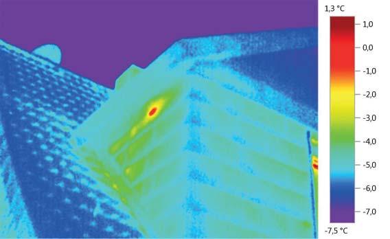 Energiaveszteség vizsgálata épületek hűtése vagy fűtése során Hibás szigetelések és hőhidak megjelenítése Energiaveszteségek feljegyzése külső ajtóknál, ablakoknál, redőnytokoknál vagy