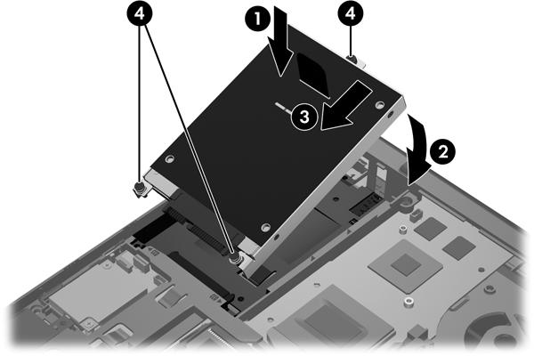 8. Csatlakoztasson külső áramforrást, illetve csatlakoztassa a külső eszközöket a számítógéphez. 9. Kapcsolja be a számítógépet. A ProBook merevlemez-meghajtójának beszerelése: 1.