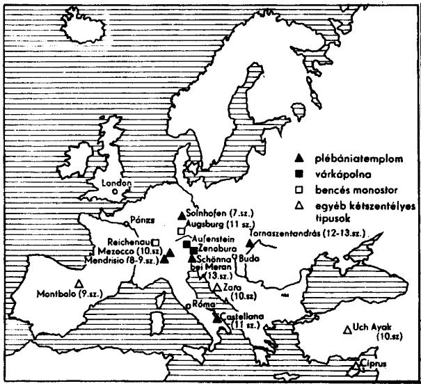 Frank sajátosság Ezek a szerzetesi és plébániatemplomok közel vannak egymáshoz olyan területen, ahol a VII-VIII. században frank fennhatóság alatt germán törzsek éltek.