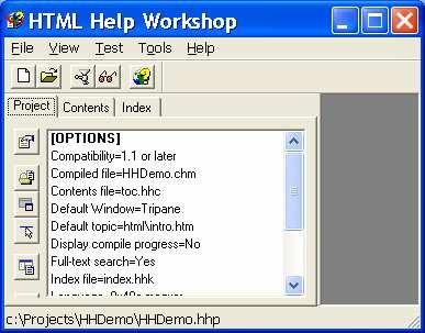 HHDemo.hhp Windows/ Files [WINDOWS] Tripane="HHDemo HTML Help","toc.