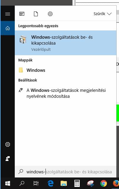 Erre kattintva tudjuk elindítani azt a modult, ahol a.net rendszert aktiválni lehet Ide írjuk be a windows- szöveget, és erre itt is és fent is megjelenik a megfelelő modul.