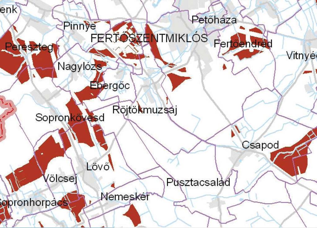 24 Szélerőmű elhelyezéséhez további vizsgálatra ajánlott terület övezete Győr-Moson-Sopron Megye Területrendezési Terve Kivonat a Szélerőmű elhelyezéséhez további vizsgálatra ajánlott terület övezete