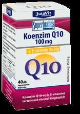 A Q10 részt vesz a fokozott igénybevételnek kitett izmok energiaellátásában. Az E-vitamin hozzájárul a sejtek oxidatív stresszel szembeni védelméhez.