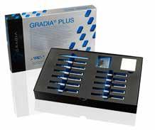 GRADIA PLUS A kompozit technológia hosszú hagyományával, a GC kifejlesztette a GRADIA PLUS-t egy nagy keménységű, nano-hibrid, fényre keményedő indirekt kompozit rendszert.