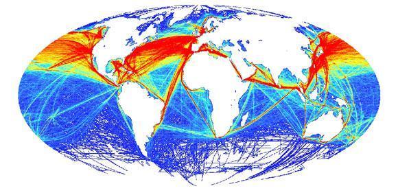 A térkép több mint egymillió hajó egy