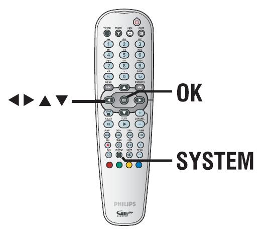 További lejátszási szolgáltatások Az eszköztár funkcióinak használata Nyomja meg lejátszás közben a távvezérlő SYS- TEM gombját! A rendszerbeállító menü jelenik meg.