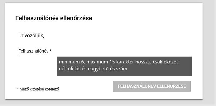 adóazonosító jelének megadása, majd kattintás az Ellenőrzés gombra. 5.