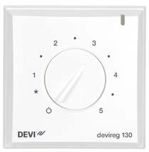 DEVIreg 130 Szobatermosztát DEVIreg 130-as sorozat Elektronikus termosztát elektromos padlófűtés szabályozásához.