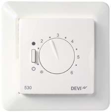 DEVIreg 530 Szobatermosztát DEVIreg 530-as sorozat Elektronikus termosztát elektromos padlófűtés szabályozásához.