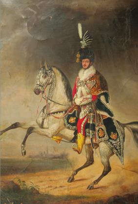Szepesházy Károly, nemesi testőr részetek a festmény restaurálási munkálataiból A festmény feltárása után a hátoldalra ragasztott, részben már elvált vászon lebontása következett a