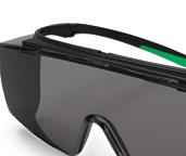 4 96.46 uvex 96 Dioptriás szemüveg felett hordható hegesztési védőszemüveg Tökéletes színfelismerés Az új szűrőtechnológia az UV- és az IR-sugárzás elleni védelmet kombinálja Minimális károsodás a