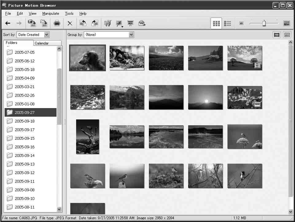 A Picture Motion Browser használata Megjegyzés A Picture Motion Browser nem fut Macintosh számítógépeken.