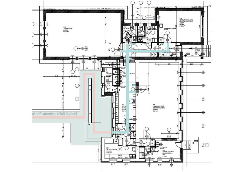 Belső nyílászárók: Minden belső nyílászáró új szerkezetű lesz, ezért komplex, egyszárnyú, szerelt, min. 101-es névleges méretű nyílászárókat alkalmazunk.