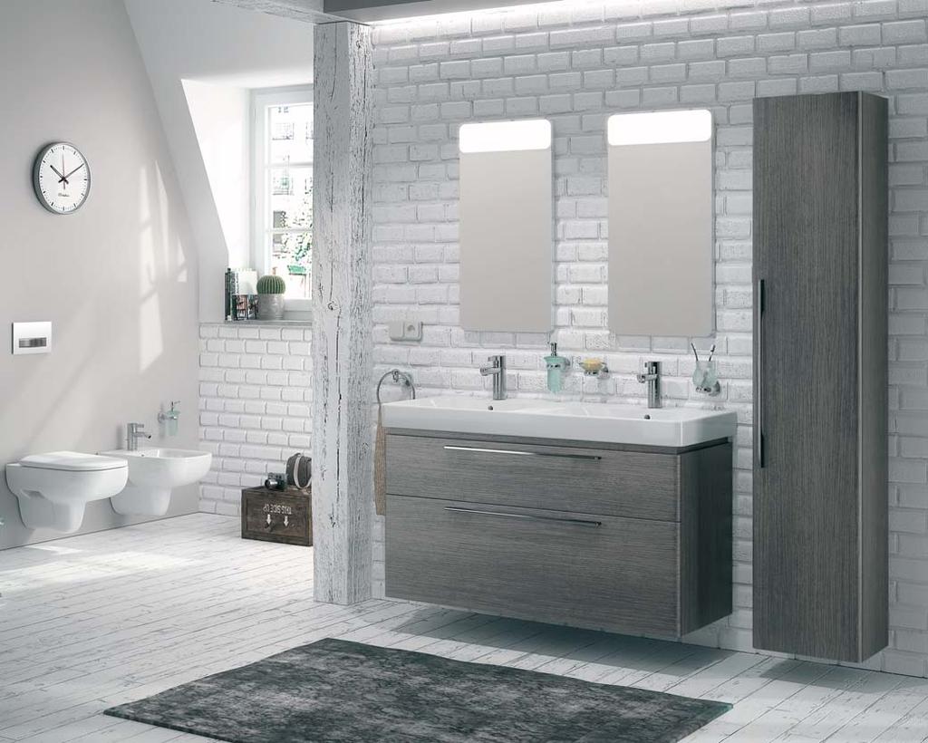 Traffic szeretjük a várost Traffi c elnevezésű új fürdőszobacsalád divatos városi dizájnnal és nagyfokú funkcionalitással bír.