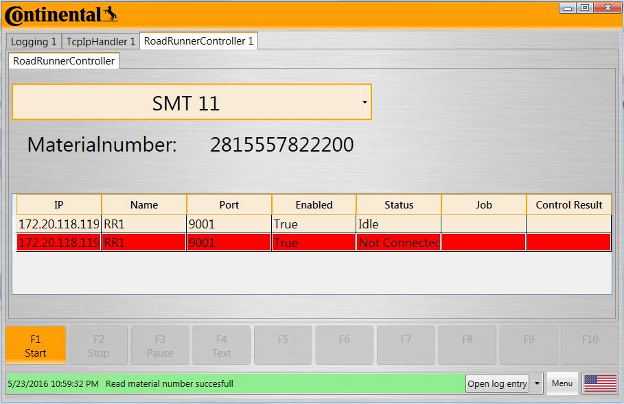 Az SMT sor kiválasztása utáni felület A RoadRunnerek információt tartalmazó DataGrid mező XML kódját az 5.24. ábrán láthatjuk.