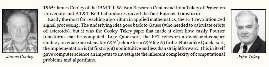 A gyors Fourier transzformáció A Cooley Tukey-féle FFT algoritmust a XX.