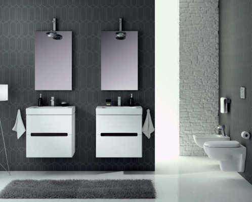Modo modern design jó áron Szögletes, minimalista formatervű, 50, 60, 80 és újabban 100 cm méretű mosdótálak, valamint az ezekhez tartozó egyszerű, mosdó alatti fi ókos szekrények, fényes fehér