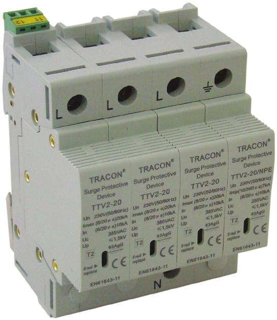 10 ka 20 ka TTV2-20-2P 2P 10 ka 20 ka TTV2-20-3P 3P 10 ka 20 ka 1,5 kv TTV2-20-3P+N/PE 3P+N/PE 10 ka 20 ka