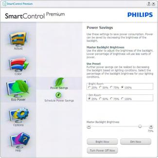 Első színkalibrációs képernyő SmartImage Lehetővé teszi, hogy a felhasználók módosítsák a beállításokat, hogy a tartalom szerint a legjobb megjelenítési beállításokat érjék el.