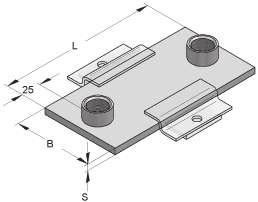 Cikkszám F zul F zul függesztve állítva [kn] [kn] [kg/db] [db] Csúszóelem GL 100 1 x M10 0,8 1,1 0,412 1 0770540 Csúszóelem GL 100 1 x M12 1,2 1,5 0,418 1 0770542 Csúszóelem GL 100 2 x M12 2,0 2,4