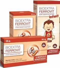 11541/2012 11541/2012 Bioextra Ferrovit Infant speciális - gyógyászati célra szánt - tápszer 120 ml Vasat, B1-, B6 - és B12 - vitaminokat tartalmazó speciális - gyógyászati célra szánt - tápszer,