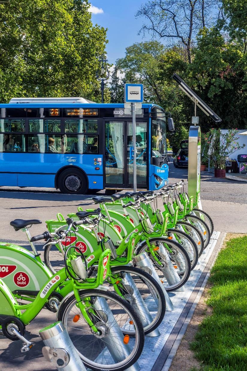 FŐVÁROSI ÖNKORMÁNYZATI PROJEKTEK A fővárosi projektek 86%-a a fenntartható közlekedést támogatta Kerékpáros fejlesztések A kerékpárt használók száma 2010-2014 között 2,5- szeresére nőtt Kerékpáros