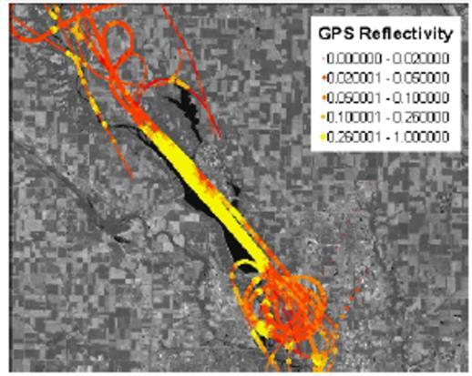 Egy másik meteorológiai felhasználási lehetőség is rejlik az előzőekben vázolt passzív radar módszerben, ugyanis a földfelszín nedvességtartalmától függően, szintén megváltozik a viszszavert GNSS jel