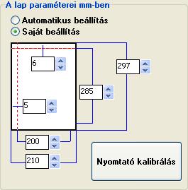 A költségvetés általános adatainak kidolgozása 8.6.2 A paraméterezni kívánt nyomtató kiválasztása A Nyomtatók listából válassza ki a beállítani kívánt nyomtatót. 8.6.3 A nyomtatásra használt lap paramétereinek beállítása A lap méretét, a lapon a nyomtató miatti minimális margó értékét tudja itt beállítani.