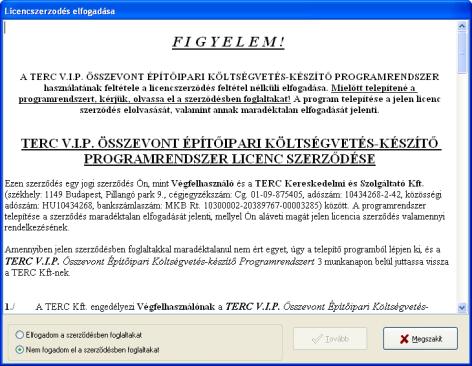 Az első tennivalók 2.3 A TERC V.I.P.