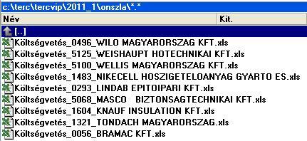 befejezése előtt. Ezután az Indul feliratú gombra kattintva, vagy az ENTER billentyű megnyomására a program elkészíti a kigyűjtött erőforrások listáját az Excel állományban.