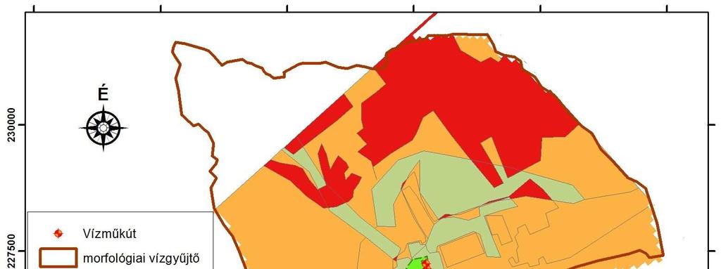 14. ábra: Számított beszivárgásértékek a modellterületen 4.3.