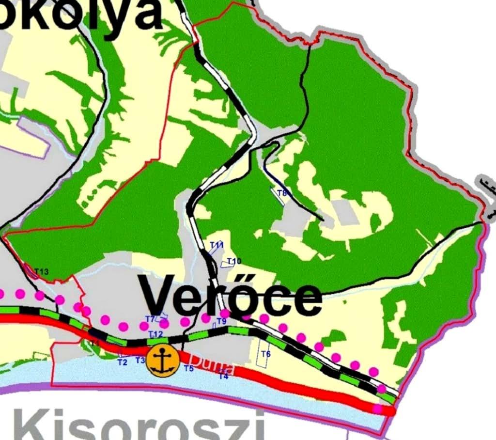 VERŐCE KÖZSÉG A PM TrT Térszerkezeti terve a területfelhasználás-módosítással érintett területekkel A Térszerkezeti terven és a térségi övezeti tervlapokon a területfelhasználás-módosítással érintett