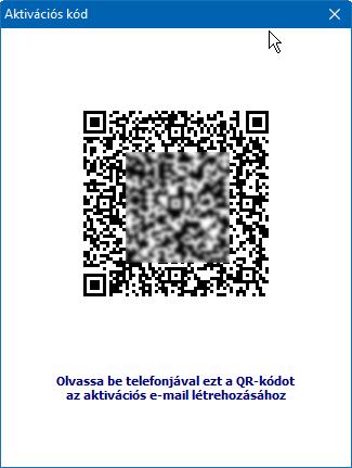 Amennyiben telefonja rendelkezik QR kód olvasóval, a generált QR kód segítségével egy lépésben elküldheti az aktivációs kódot.