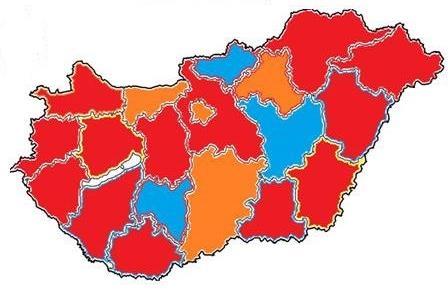 Megyék szerinti összes érték -Nők Komárom Budapest