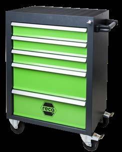 RECA műhelykocsi Toolmobile ECO erős acéllemezből készül, méretei: 613 405 880 (szé mé ma) lemezvastagság: fiókok 0,8, kocsi falazata 1,0 ütés- és karcálló porszórt bevonattal 3 fiók: kb.