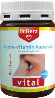 HERZ SZEM-VITAMIN KAPSZULA 60 DB Hozzájárulhat a szem egészségének megőrzéséhez.