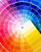 Az eltérő, illetve élénk színek nyugtalan érzetet keltenek, míg a föld színei harmóniát sugallnak.