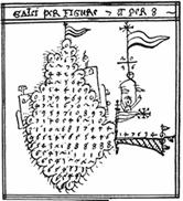 64 Porubszky István 5.4. Osztás A legelterjedtebb középkori módszer a több számjegyű számok osztására egy olyan eljárás volt, amely ugyanolyan nevet kapott, mint egy szorzás: galea vagy battello.