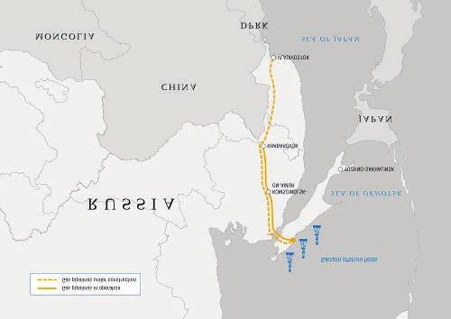 2012 júniusában elkezdték a Bovanenkovo Uhta 1240 km hosszú gázvezeték építését.