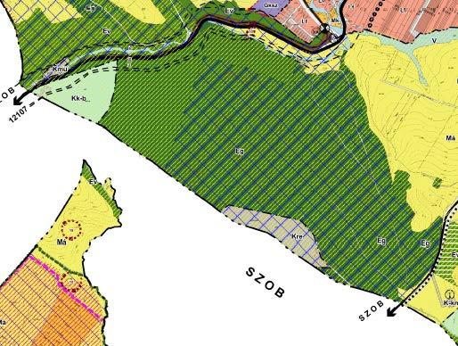 20 A tervezési terület beépítési paramétereinek tervezete: A különleges beépítésre nem szánt bánya terület céljára tervezett összesen mintegy ~44,5 ha nagyságú